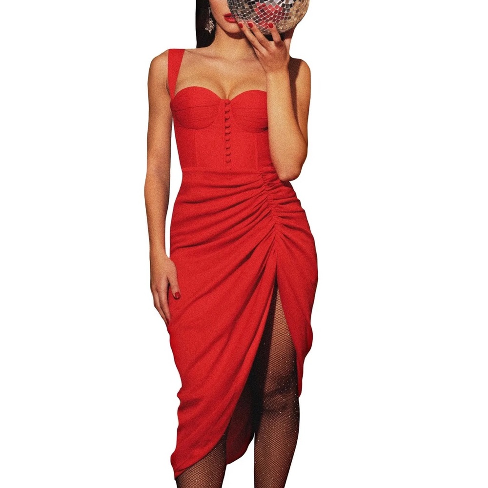 Adeirlina red showtime dress